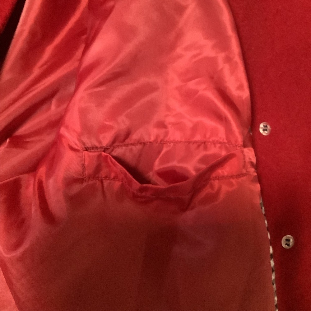 ST John’s Bay Women’s 3X red 70% wool 20% nylon 10% 18W cashmere red pea coat - Picture 8 of 11
